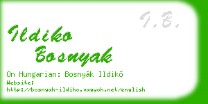 ildiko bosnyak business card